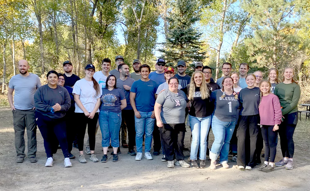 Melaleuca employees volunteering in Rexburg Idaho