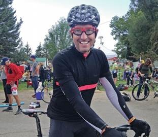 Damond Watkins On Bike for LOTOJA (Logan to Jackson ) Ride