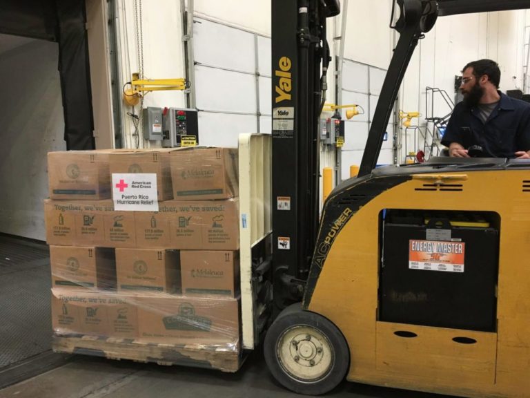 donated products for Puerto Rico