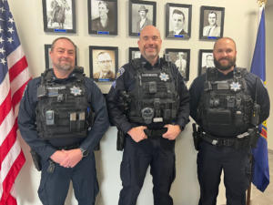 three officers in new bulletproof vests