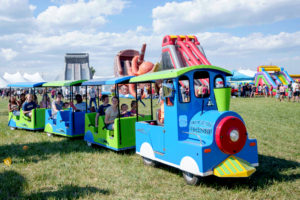 carnival train at Melaleuca family picnic
