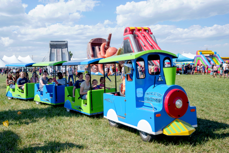 carnival train at Melaleuca family picnic