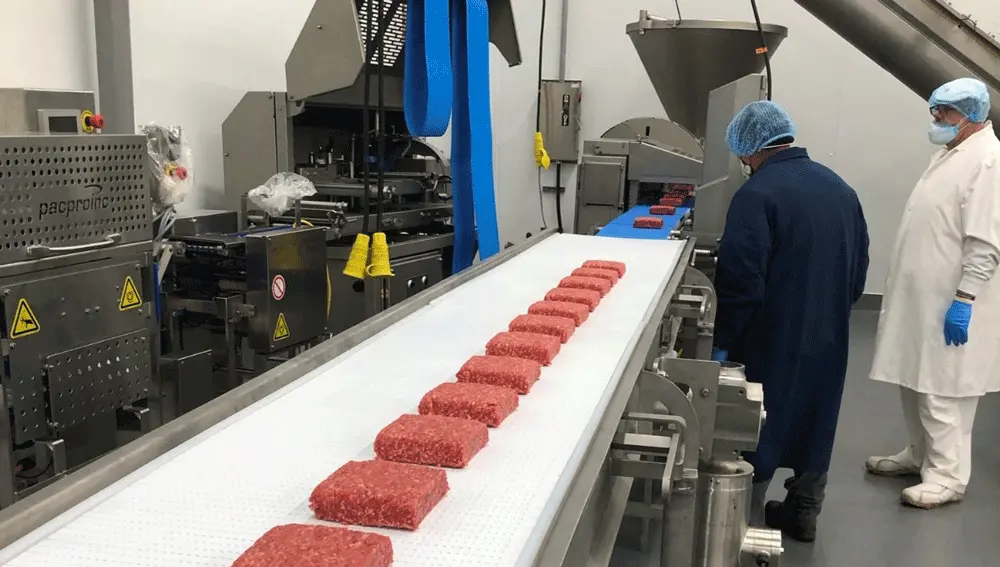 Meet at Frank VanderSloot;s meat processing plant