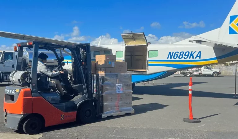 Melaleuca donated products being loaded up