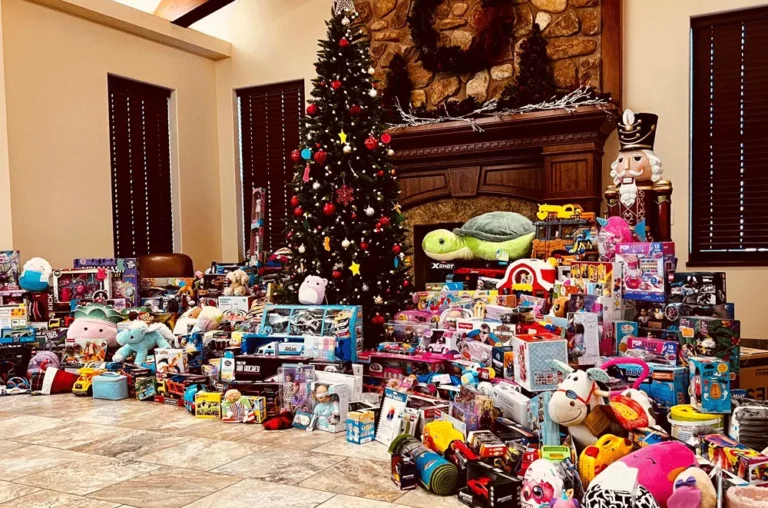 Christmas gifts donated by Melaleuca employees